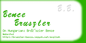 bence bruszler business card